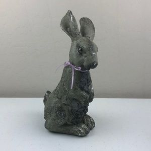 Grey resin decorative rabbit